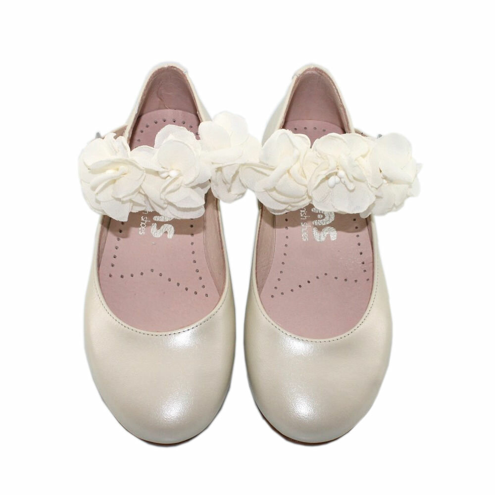 Alpargata niña flores beige chuches - De Rosas Zapatos